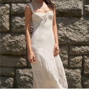 Reformation White Midi Dress